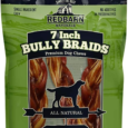 Give your dog a satisfying chew with Redbarn 7-Inch Braided Bully Sticks. Made from premium beef pizzle, these braided bully sticks are a natural and delicious treat for your pet. Each stick is 7 inches long and comes in a convenient pack of three, perfect for ensuring your dog always has a chew on hand. Redbarn Bully Sticks help maintain your dog's dental health by reducing plaque and tartar buildup, and they are suitable for dogs of all sizes. Made with care in the USA, these sticks are a favorite among pet owners in Portage la Prairie, Winnipeg, Brandon, Selkirk, Steinbach, and across Manitoba who prioritize quality and natural ingredients for their pets.