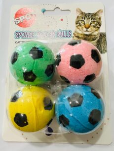 Keep your cat active and entertained with Spot Sponge Soccer Balls from GPS Pet Palace. This 4-count set features soft, colorful balls that are perfect for exercise and play. Shop now for fun and healthy playtime!