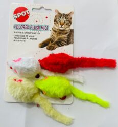 Get Coloured Plush Fur Mice at GPS Pet Palace, the best pet store in Portage la Prairie. These catnip-infused, rattle toys provide endless fun and exercise for your cat!