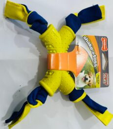 Elevate playtime with the Power Play Interactive Dog Toy Shake-a-Toss from Nylabone's Power Play series! This versatile toy combines durable rubber with double-layered canvas tassels, ideal for interactive play sessions. The grippy texture and unique design make it easy for dogs to pick up, shake, and catch. Its high-visibility colors enhance visibility, making it perfect for outdoor play. Whether tossed, shaken, or fetched, this toy promises hours of entertainment and exercise for your furry friend.