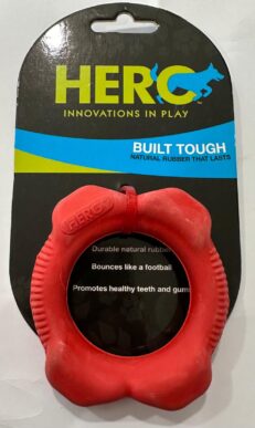 Discover the durability and fun of the Caitec Hero Natural Rubber Ring, designed to withstand tough play. Made from long-lasting natural rubber, this ring bounces like a football, providing endless entertainment for your dog. It promotes healthy teeth and gums while being dishwasher safe for easy cleaning. Available at our pet store in Portage la Prairie, serving pet owners in Winnipeg, Brandon, Selkirk, Steinbach, and across Manitoba.