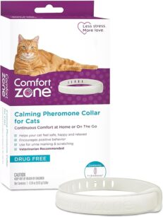 Find the Comfort Zone Cat Calming Pheromone Collar at GPS Pet Palace, Portage la Prairie's best pet store. Perfect for reducing cat anxiety and stress.